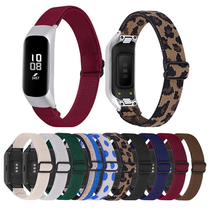 Elastic band for Samsung galaxy Fit e R375 adjustable Fabric Nylon Bracelet strap for Samsung galaxy watch fit e Wristband belt