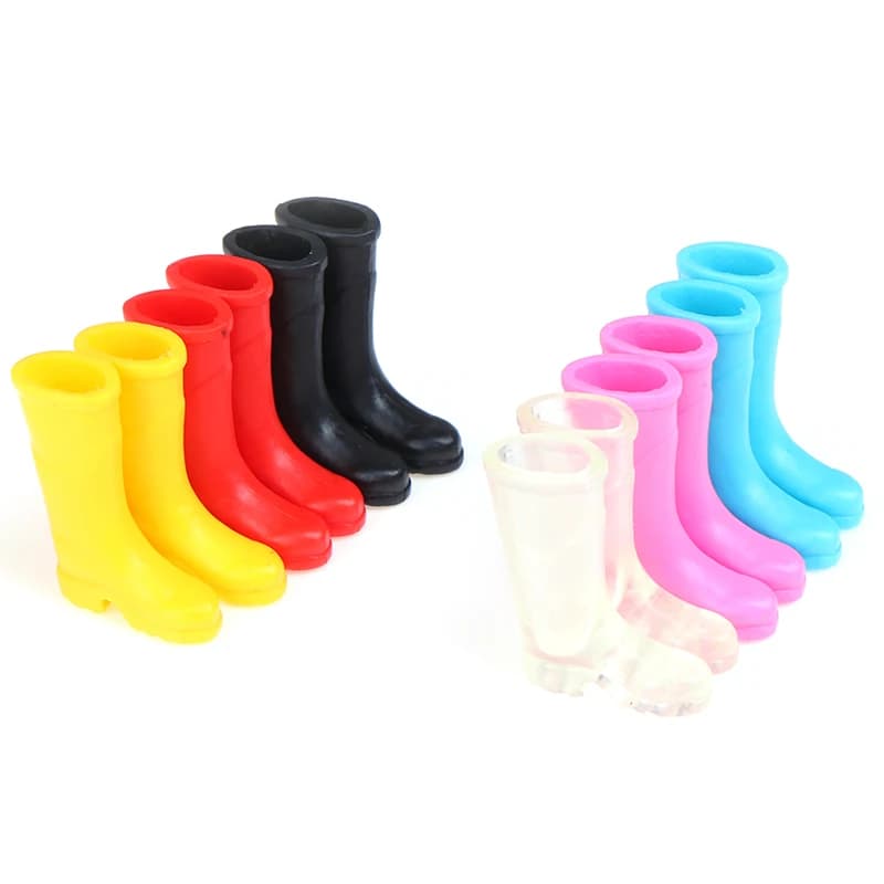 1Pair Cute Mini Colorful Rain Boots 1/12 Dollhouse Decoration Miniature Dolls Accessories
