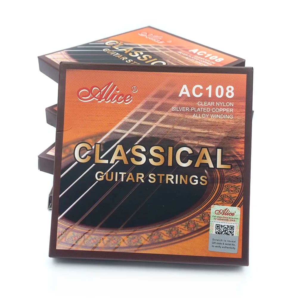 5 Sets Alice AC108-N Classical Guitar Strings Nylon Strings Silver-Plated Copper Alloy Winding
