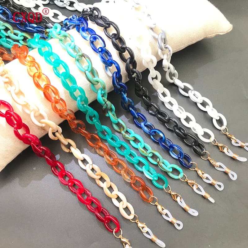 Fashion Women Acrylic Eyeglass Chain Anti-slip Eyewear Holder Neck Strap Reading Glasses Rope Sunglasses String Jewelry Gift