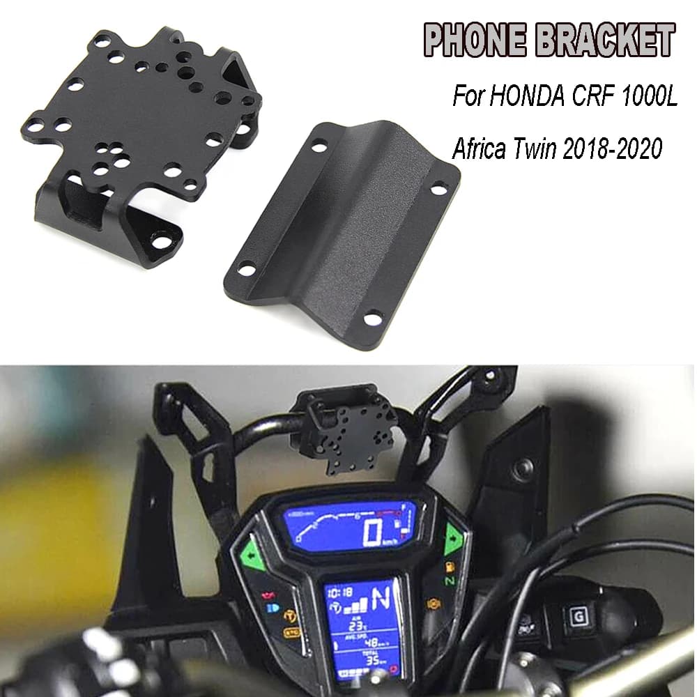 Motorcycle Front Phone Stand Holder Smartphone Phone GPS Navigaton Plate Bracket 2018+ For HONDA CRF 1000L Africa Twin crf 1000l