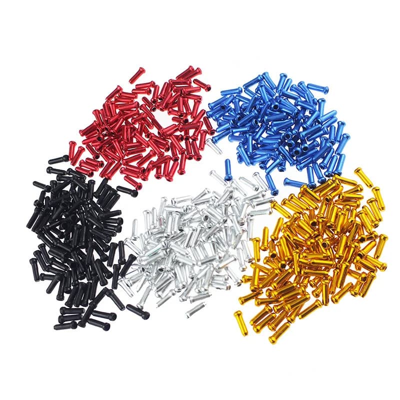 50PCS Bicycle Brake Shifter Cable End Caps Brake line Derailleur Shift Wire End Caps Tips Crimps MTB Bike Bicycle Accessories