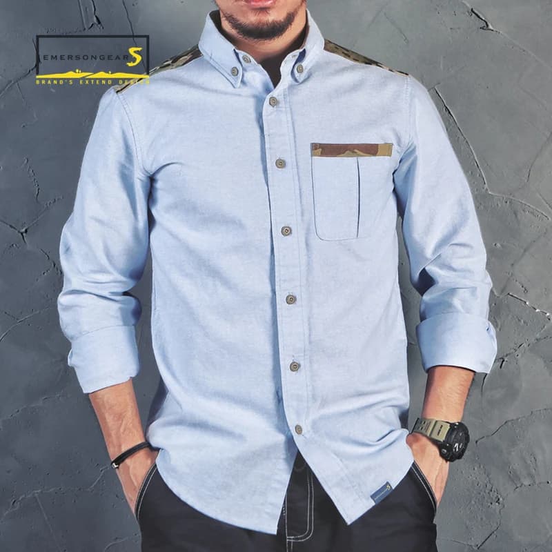 EMERSONGEAR Tactical Gen3 Leisure Fashion Shirts Mens Polo Long Sleeve T-shirts Tops Tshirt Hiking Daily Hiking Urban Nylon