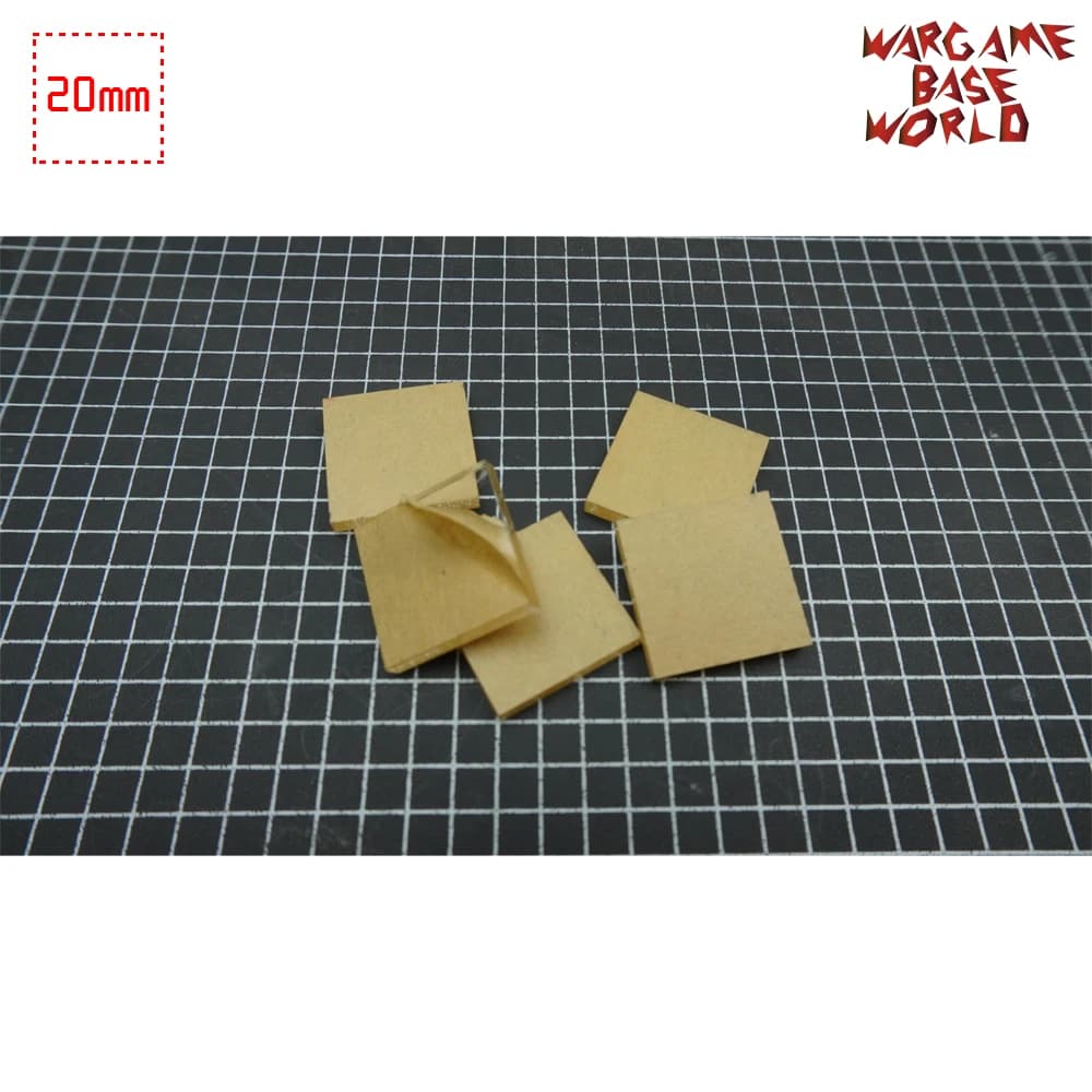 TRANSPARENT / CLEAR BASES for Miniatures - Square 20mm Clear Bases