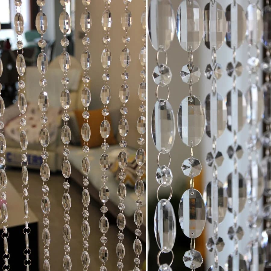 New Year Christmas Decorations for Home Luxury Bead Curtain Festival Celebration Wedding Decoration Stage Background Curtain