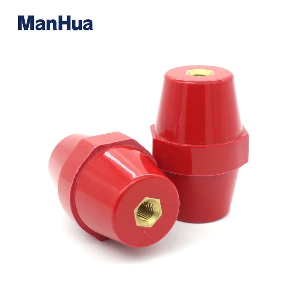 ManHua SM-76 Low Voltage Isolator Busbar Electrical Insulators Conical Busbar  Blocks