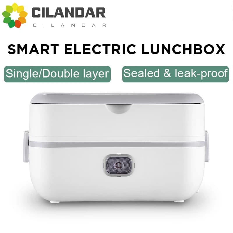 Electric Heated Lunch Box Portable 110V 220V Bento Boxes Food Heater Rice Cooker Container Warmer Dinnerware Set for Home Office