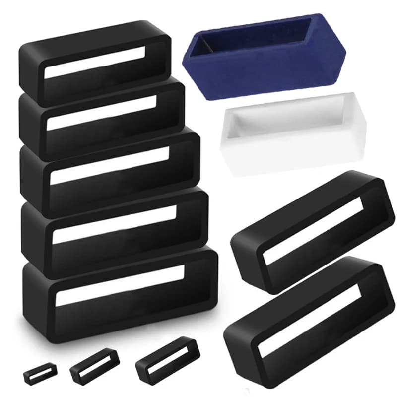 Hot 2-10pcs Black Watchband 12 16 18 20 22 24 26 28 30mm Watch Strap Band Keeper Loop Security Holder Retainer Ring Accessories