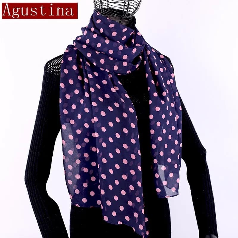 Chiffon scarf Flower women fashion animal leopard print ethnic shawl winter sjaal dot long scarfs poncho luxury ladies hijab