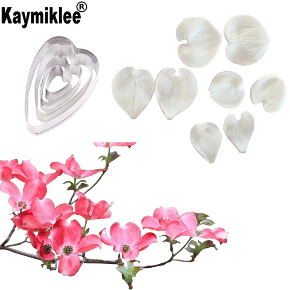 Hawthorn Flower Fondant Veiners Silicone Mold Sugarcraft Texture Cake Mold Flower Mould for DIY Cake Decoration CS297