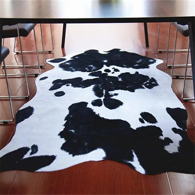 140X200CM Faux Cow Skin Carpet For Living Room Animal Prints Bedroom Rug Home Sofa Coffee Table Floor Mats