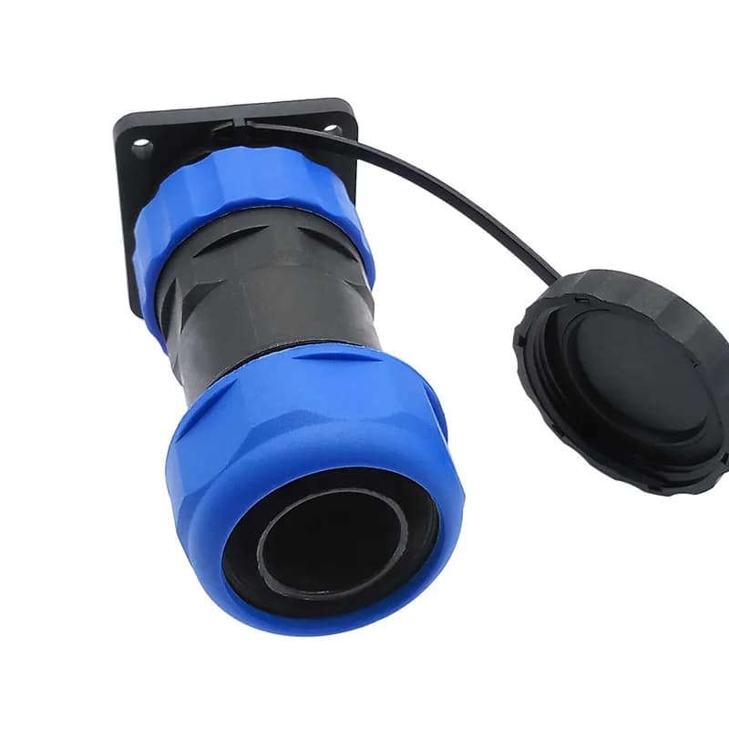 SP28 corrugated pipe waterproof connector IP68 plug and  Flange socket 2 pin 3/4/5/6/7/9/10/12/14/16/19/22/24/26Pin