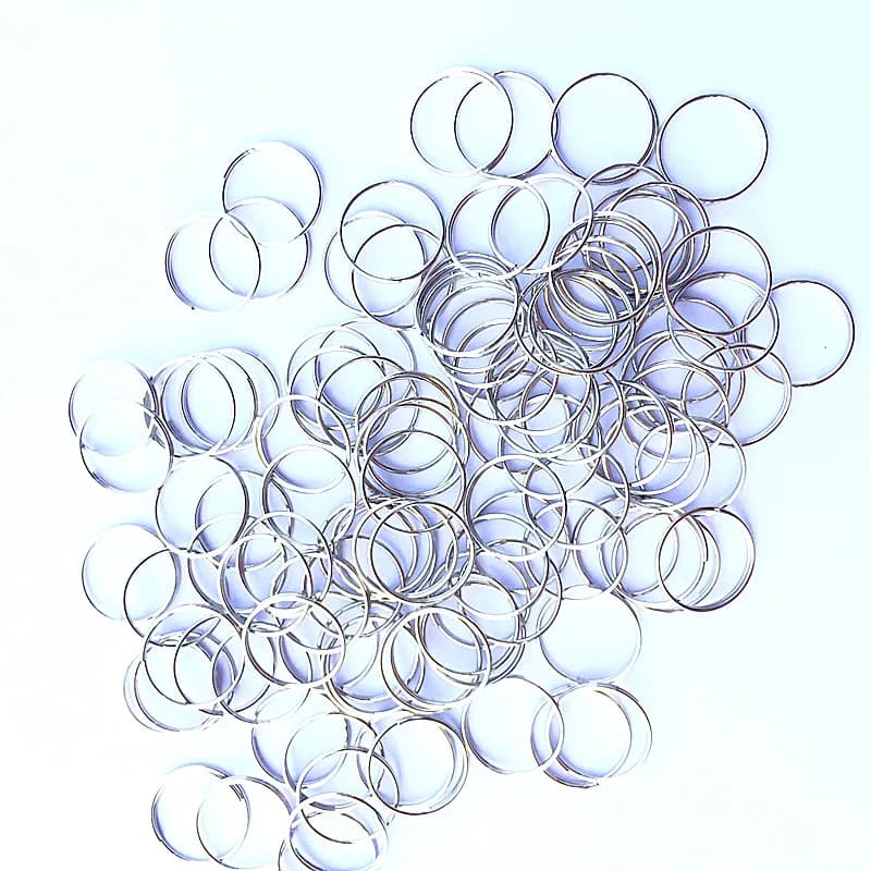Top Quality 5000pcs/lot 12mm Chrome Stainess Steel Round Jump Rings Bead Curtain Accessories Lighting & Curtain Metal Connectors