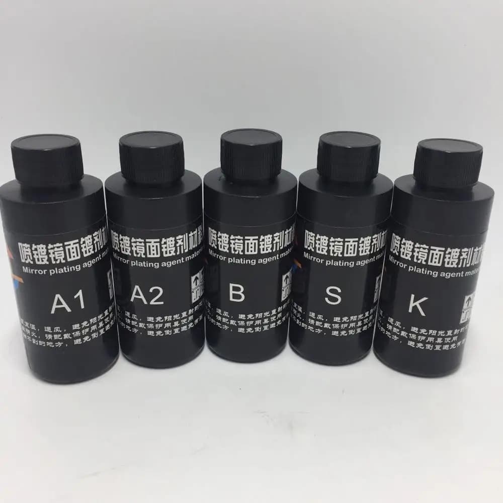 SAT0394 Mini Chrome Paint Kit 100ml*5 Nano Chrome K Agent S Agent Chrome Plating Paint Mirror Chrome Car Paint