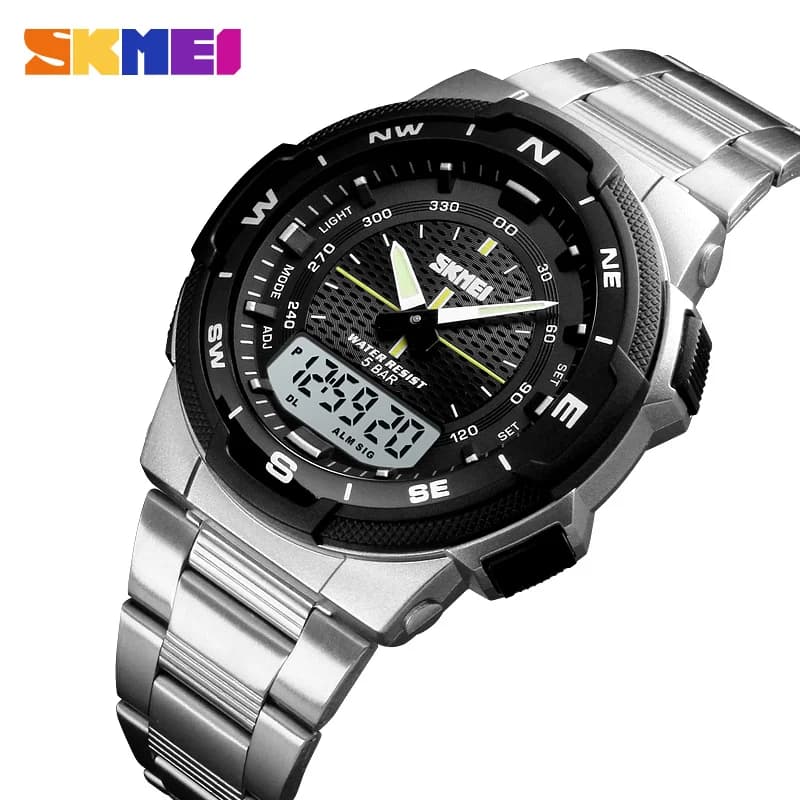SKMEI 1370 Outdoor Sport Watch for Men 50m Waterproof Digital Watches Dual Time Quartz Clock Stopwatch Chronograph Male Watchesc