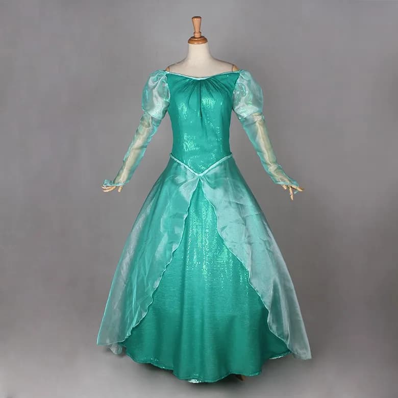New Style Ariel Green Dress Princess Cosplay Costume Halloween Costumes Custom-made dress