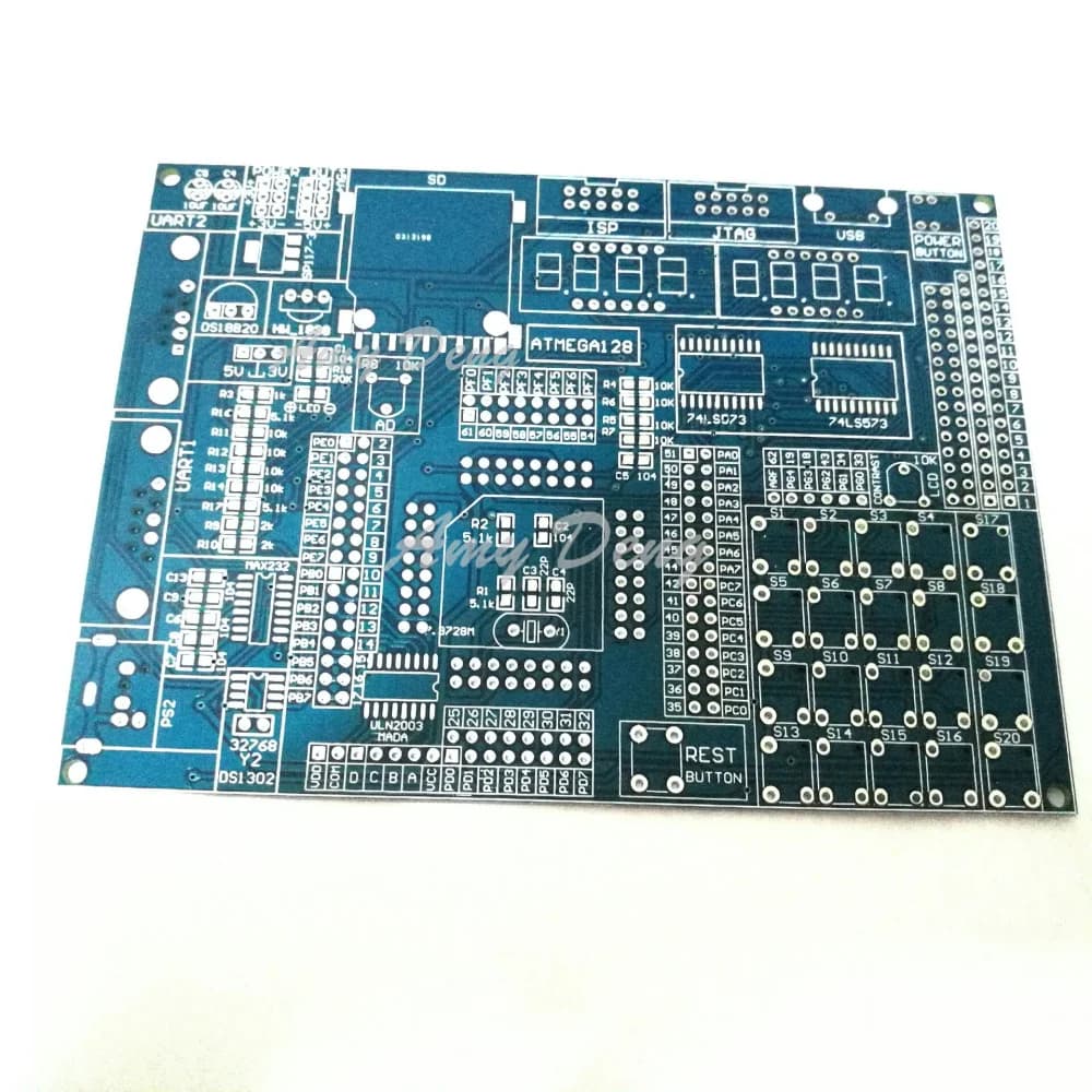 2pcs/lot  ATMEGA128 development board test board empty plate SMD components soldered contact plate empty PCB board