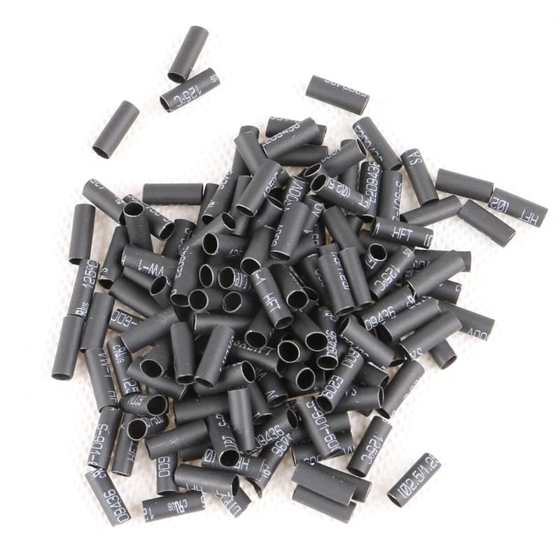 2000 Pieces Black Brown OR Transparent Hair Heat Shrinkable Tubes Links for I Stick Tip Pre-bonded Hair Extensions