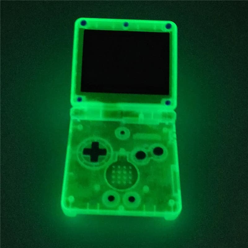 Replacement For GBA SP  Glow in the night  GITD Luminous clear blue  Housing shell  For Nintendo GameBoy Advance SP console