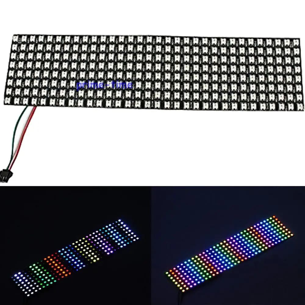 8*32 Pixel 256 Pixels WS2812B Digital Flexible LED Programmed Panel Screen Individually Addressable Full Color DC5V