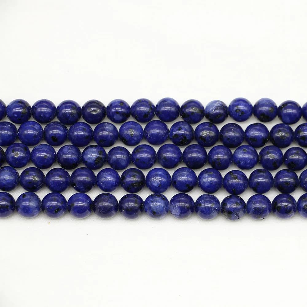 1strand/lot 4/6/8/10/12 mm Natural Stone Lapis Lazuli Beads Loose Spacer Bead For Jewelry Making Findings DIY Bracelet Necklace