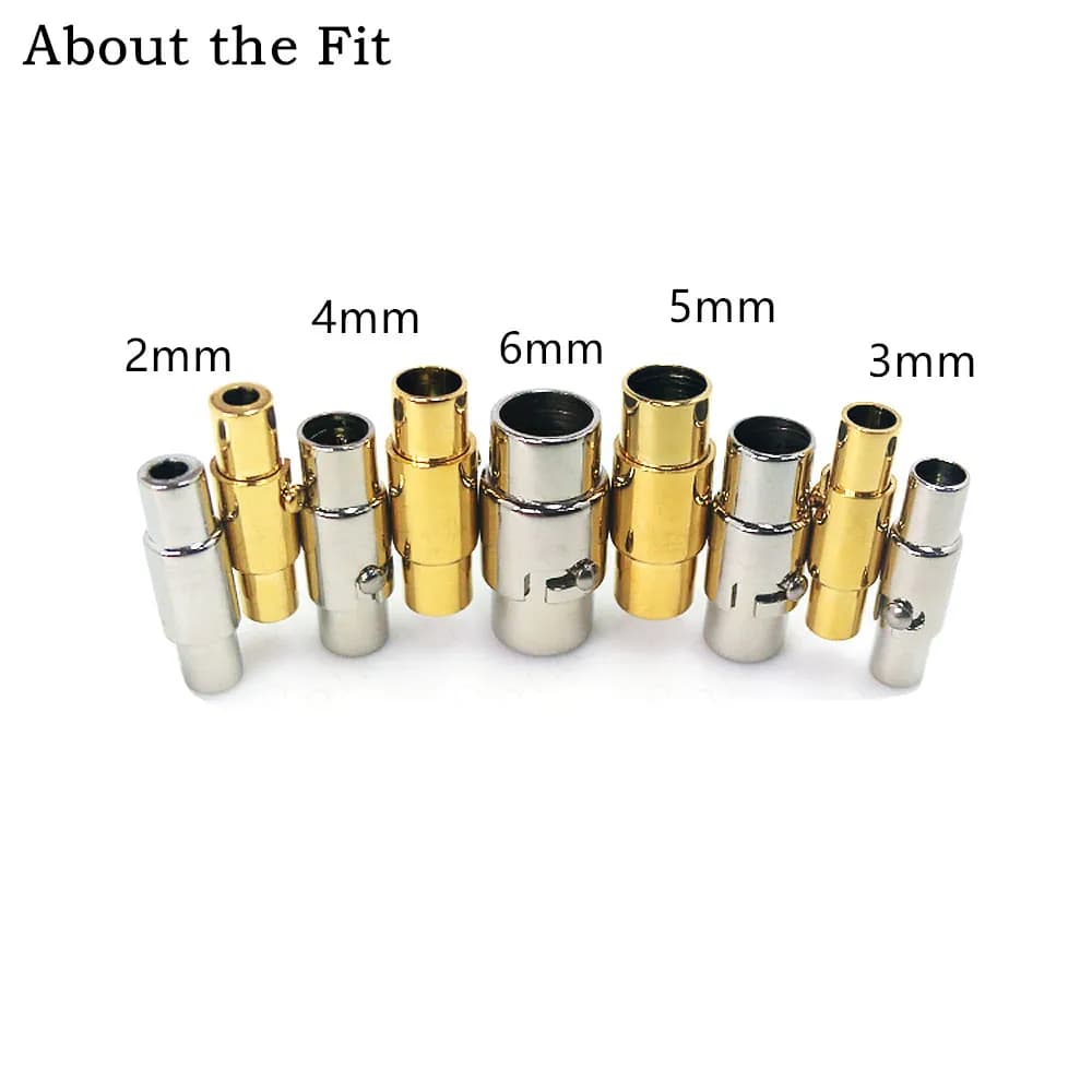 About the Fit 316L Stainless Steel Clasp 2-6mm Necklace Bracelet Findings For Jewelry Making Hooks High Quality Buckle Connector
