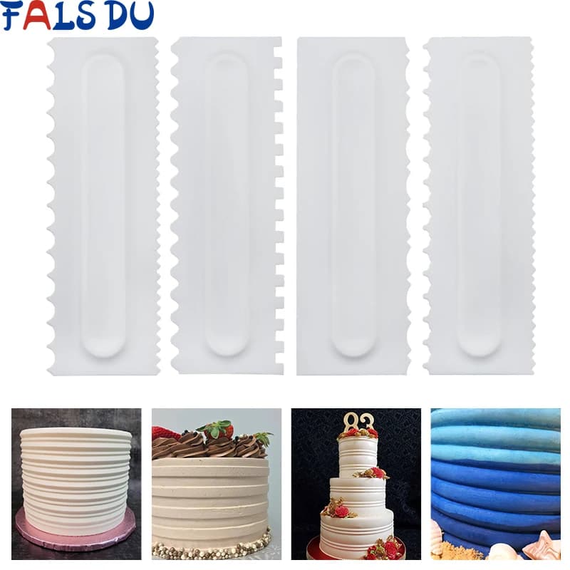 Cake Decorating Comb Cake Scraper Smoother Decorating Pastry Icing Comb Fondant Spatulas Baking Pastry Tools