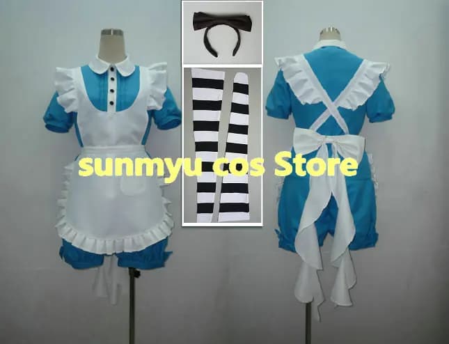 Black Butler Ciel Phantomhive Ciel in Wonderland  Cosplay Costume,Custom Size HALLOWEEN
