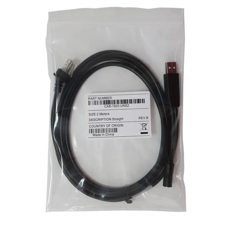 2M USB Straight Cable For Honeywell MS7820 MS7580 7580g,Barcode Scanner Cable
