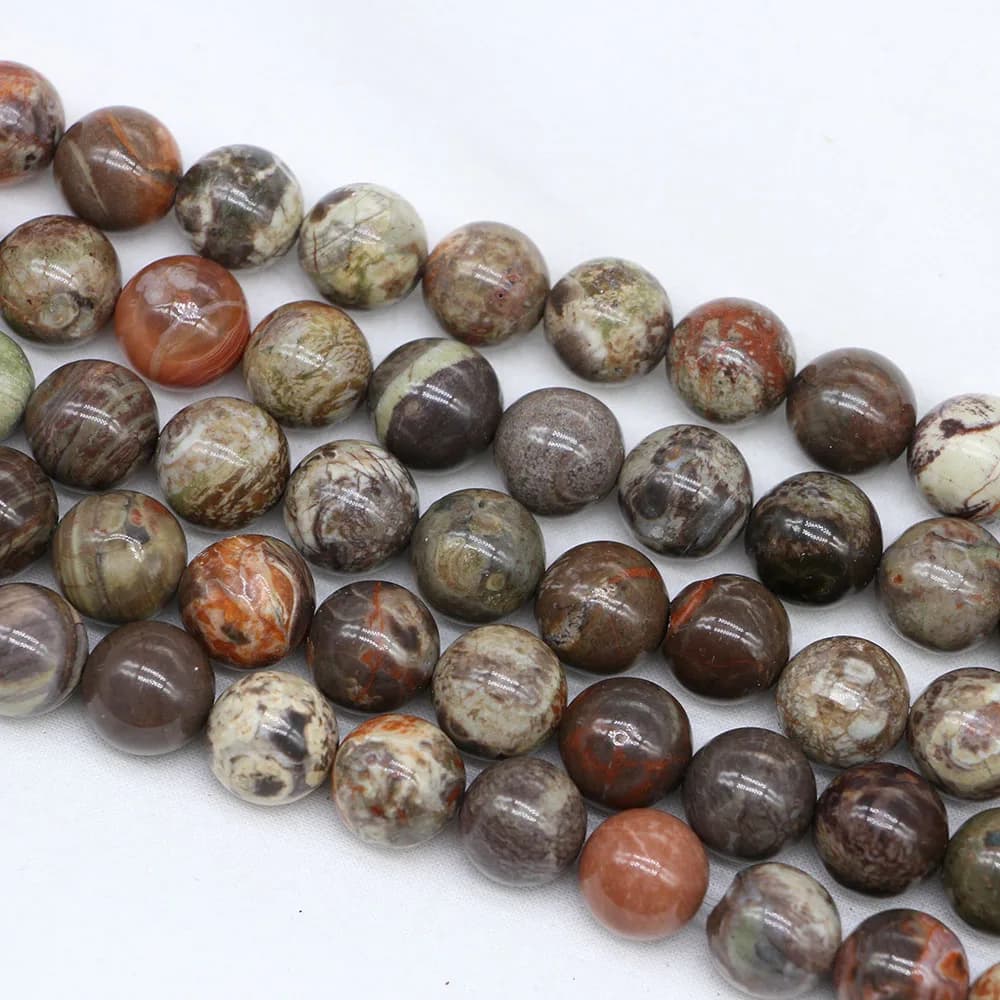 4 6 8 10 12mm Natural Colorful Picasso loose stone Bead Round  Loose Spacer Beads For Jewelry Making Natural agat Beads DIY