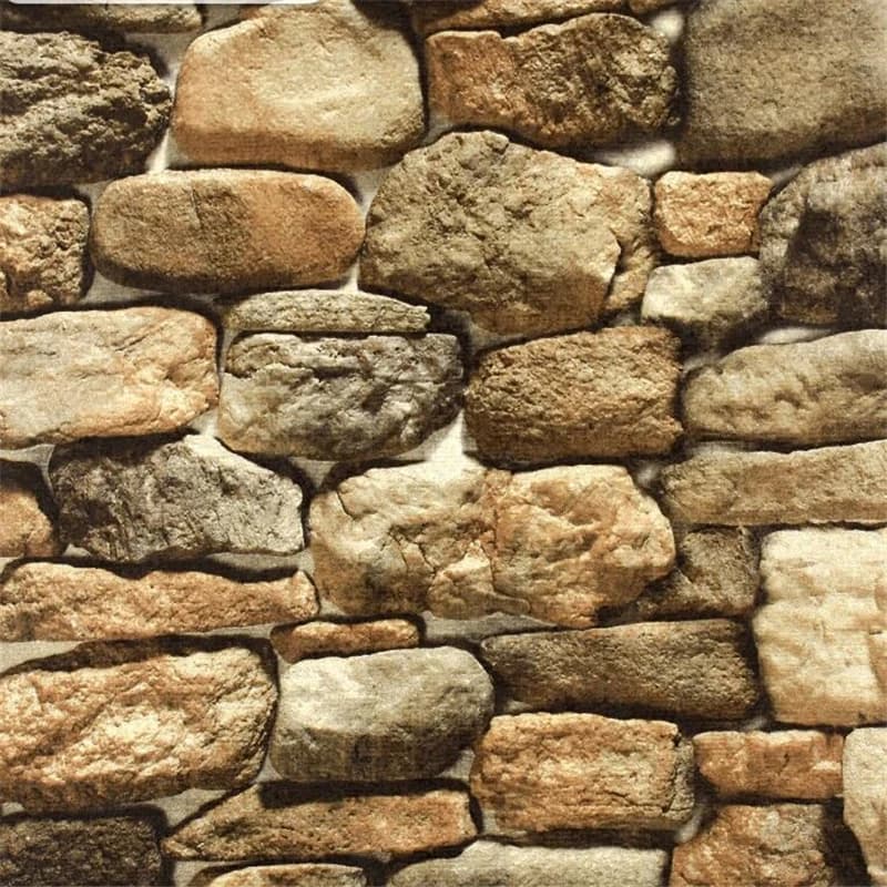 beibehang Stone Wallpaper Simulation Retro Faux Rock 3d wallpaper Restaurant Culture Stone Background Wall Paper Papel De Parede