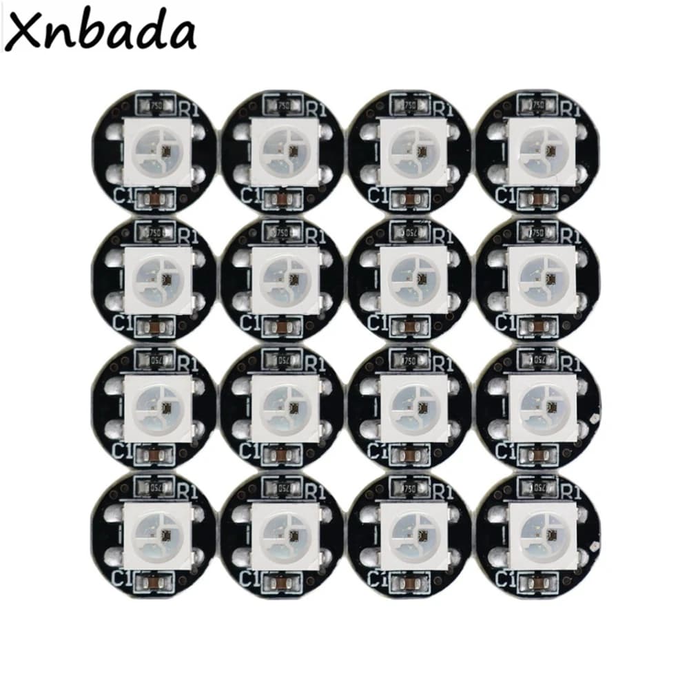 10-1000PCS WS2812B WS2812 4Pin RGB Led Chip 5050SMD WS2811 IC Black/White PCB With Heatsink DC5V