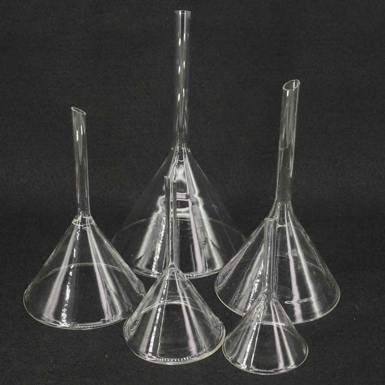 30mm/40mm/50mm/60mm/75mm/90mm/100mm/120mm Miniature Lab Glass Funnel Borosilicate Glassware Triangle Funnel