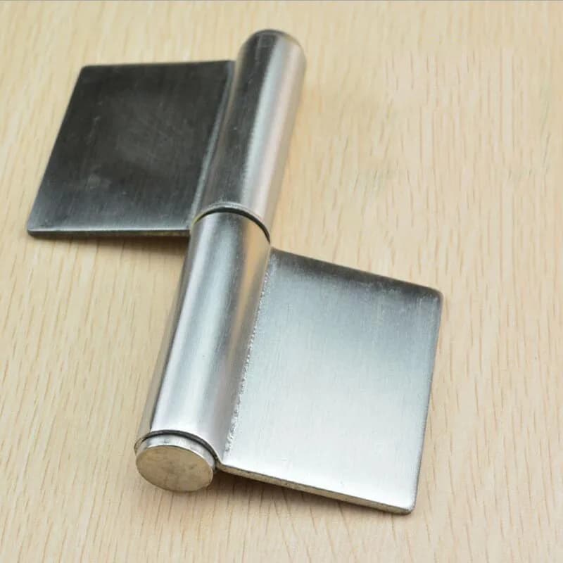 Stainless steel flag hinge 5 inch non-hole thickened welded hinge for heavy door x3