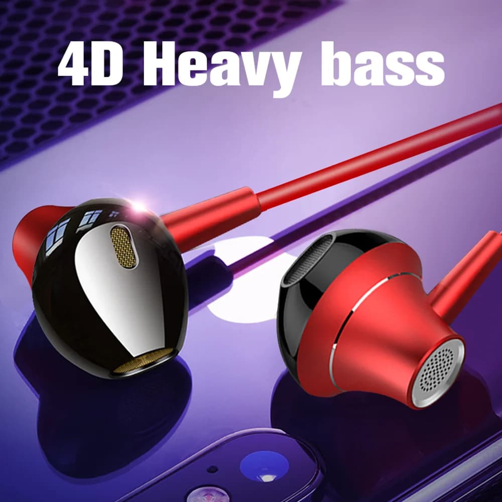 EARDECO Heavy Bass Wired Earphone Earbuds Sport Wired Headphones Phone Headsets For Mobile In Ear Headphones With Microphone
