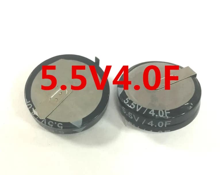 5.5V 4F H Style Horizontal Super Capacitor Farah Capacitor Double Layer Capacitor Low ESR Fast Charge Long Lif