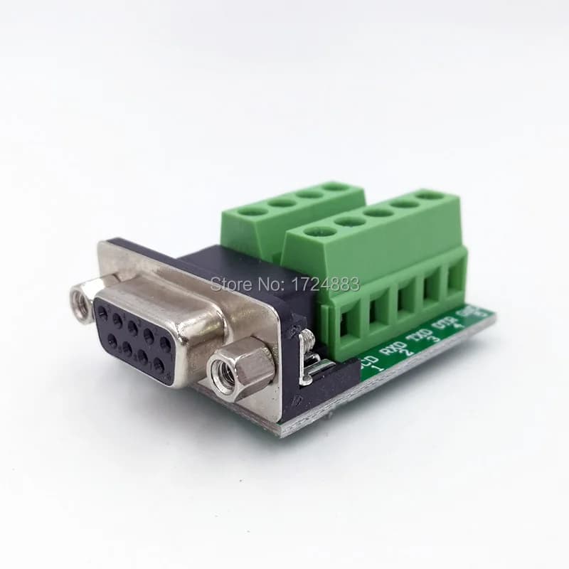 DB9 Adapter RS232 Serial Signals Terminal Module Interface Converter To Terminal DB9 Connector Male Female D sub