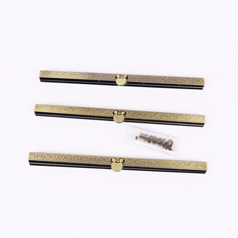 19x1cm antique bronze vintage girl wallet metal clasp DIY handmade bag mouth golden frame 3pcs/lot