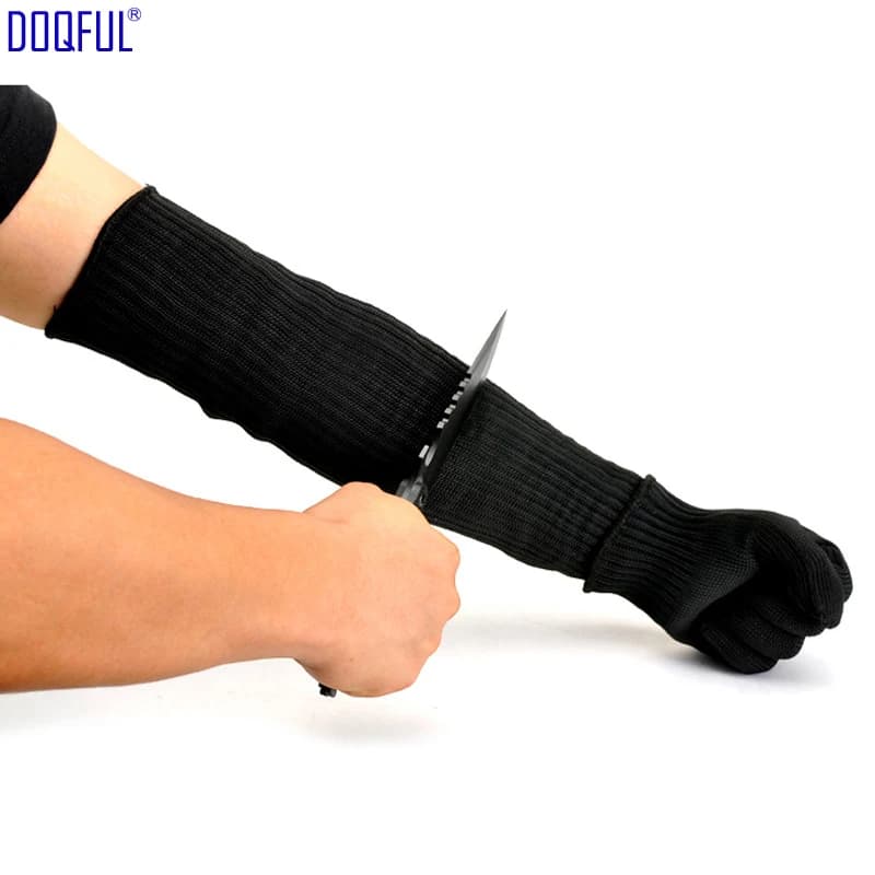 Safety Cut Proof Work Gloves And Stabproof Arm Sleeve Anti Knife Hand Protective Workplace Guard Armband  Stainless Steel Wire