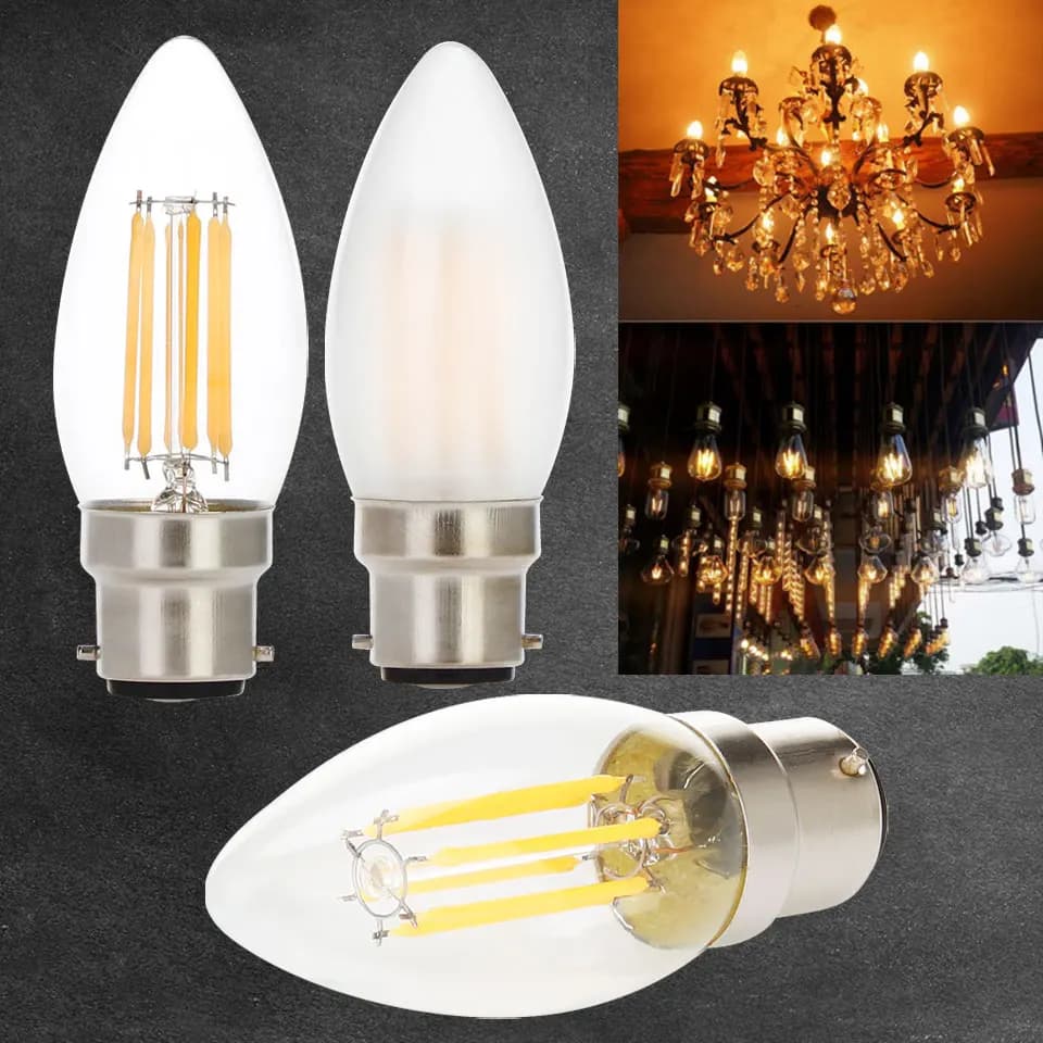 Dimmable Edison Lights bulbs B22 Bayonet 2W 4W 6W LED Filament Bulb Warm White 2700K Cold White 6000K led bulb 220V 240V 230V