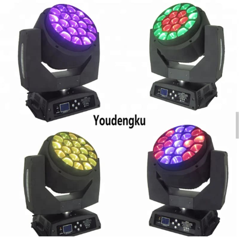 8 pieces  19*15w rgbw 4in1 K10 big bee eye beam wash zoom sharpy led moving head light for dj bar