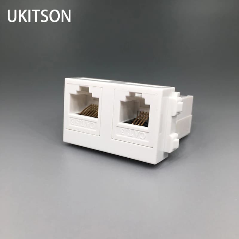 Quality CAT5E RJ45 Ethernet Module With CAT3 RJ11 Phone Socket Connector 23x36mm