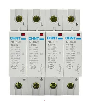 CHINT NU6-II/F 40kA/460V 4P Surge Arrester Protect electric system electrical apparatus thunder instantaneous