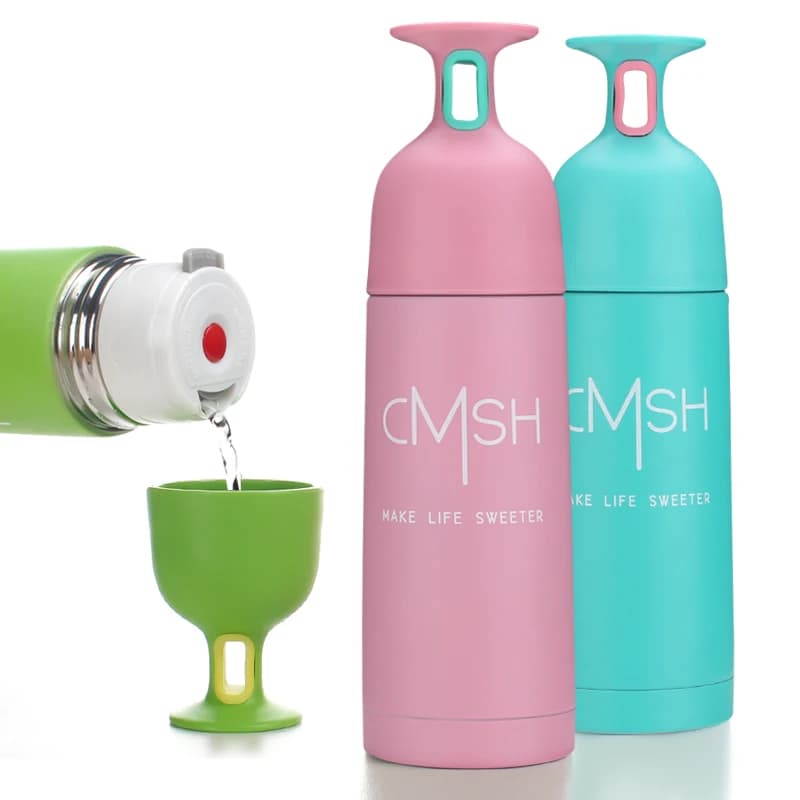 Stainless Steel Vacuum Cup Wine Glass Cup Portable Thermos Cup Water Bottle Office 380ml Top Quality Creative Household Cup