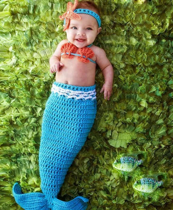 newborn photography props baby Costume Mermaid Infant baby photo props Knitting fotografia newborn crochet outfits 0-1M or 3-4M