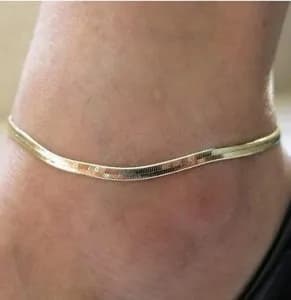 Foreign Woman Sexy Thin Metal Chain Anklets Scale / Upscale Beach Sandals Snake Bone Chain Bracelet Foot Jewelry  Tobillera