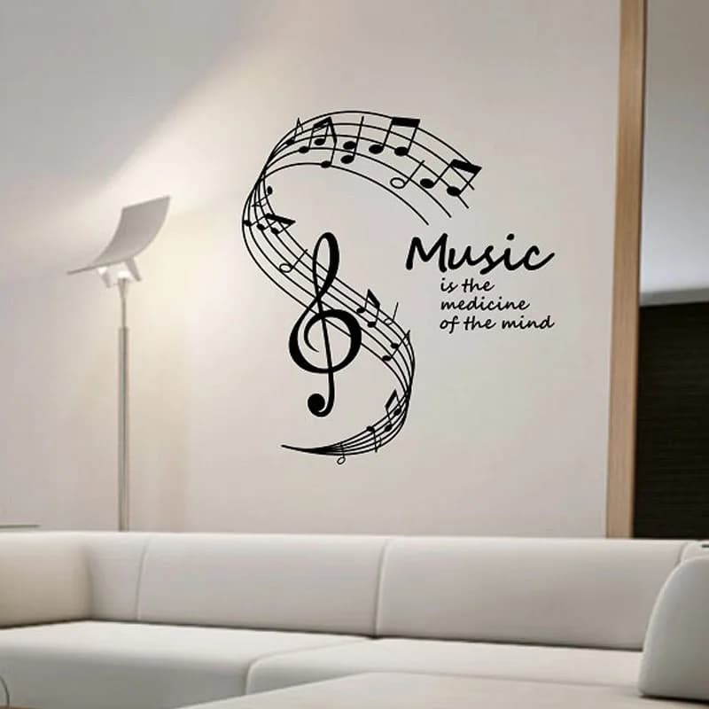 Musical Notes Wall Stickers Removable DIY Home Decor Vinyl Wall Decals Vinyl Wall Decals For Living Room