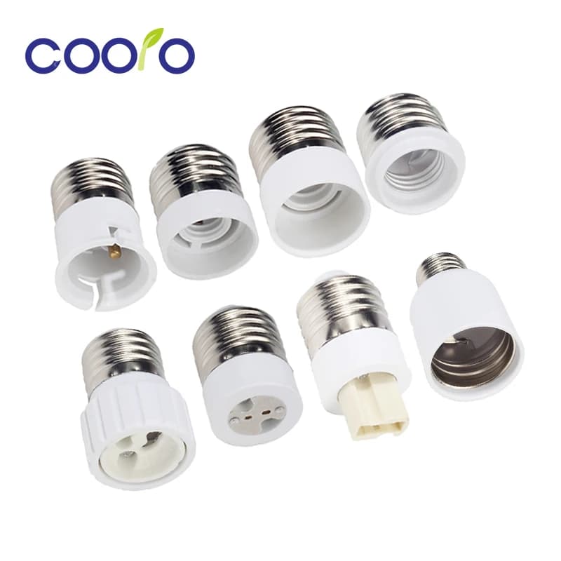Bulb Converter E27 Male to E12 E14 E40 B22 MR16 G4 G9 GU10 Female Lamp Socket Bulb Base For Indoor Lighting Bulb Extend Adapter