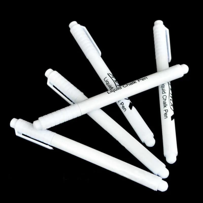 6pcs/set Blackboard Pen Water-based Gel Pen White Ink Color Marker Office Supplies Liquid Clean Chalk Foldable