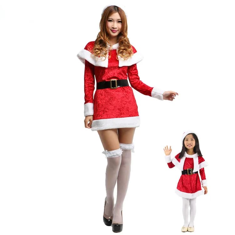 christmas costumes christmas dancer costumes for women's red dress Merry Christmas new year costume for women pretty short dress